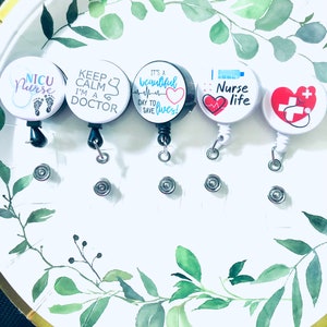 ID badge Reels| Retractable Reels| Doctors Reels |Nicu Nurse Reels| ID Badge Clips| 24 inch Extended Reels