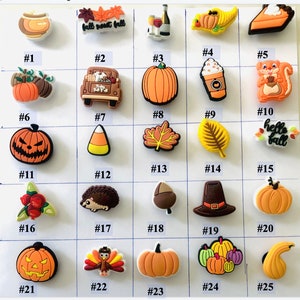 Halloween Schuhanhänger Dekorationen | Halloween-Charms | Erntedank Schuhe Charms | Herbst Charms |   Halloween Schuh Dekor