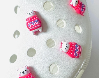 Resin Christmas Shoe Charms: Holiday Bear