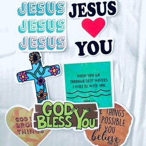 40- Religiöse Aufkleber | Bibelvers Aufkleber | Inspirierende Sticker| Laptop Dekorationen | Wasserflaschen Aufkleber | Bibel Aufkleber|