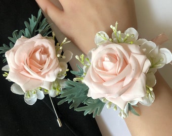 Corsage and Boutonniere Set | Graduation Accessories | Prom Corsage Flowers | Wedding Accessories | Corsage and Boutonniere for His and Her