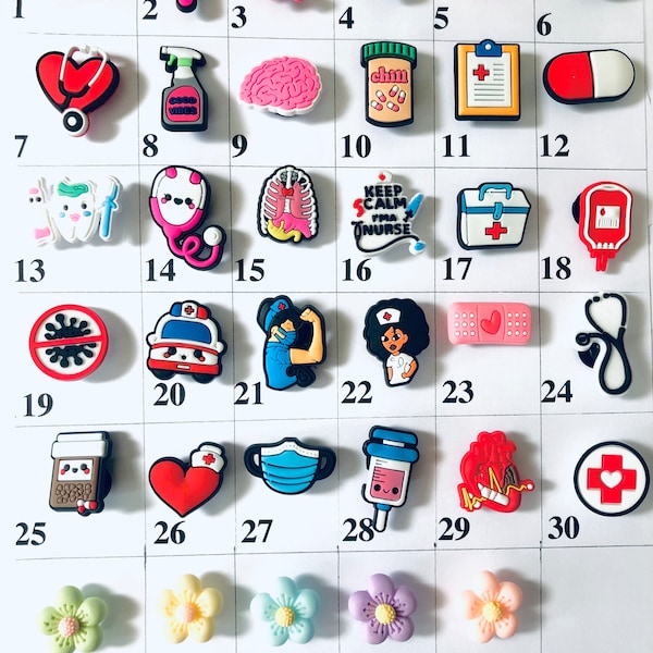 Medical Charms for Shoe | Charms for Nurse Shoe| Gift for Nurses | Doctor Shoe Charms | Stethoscope Charms| Pills Charms| Blood Type Charms