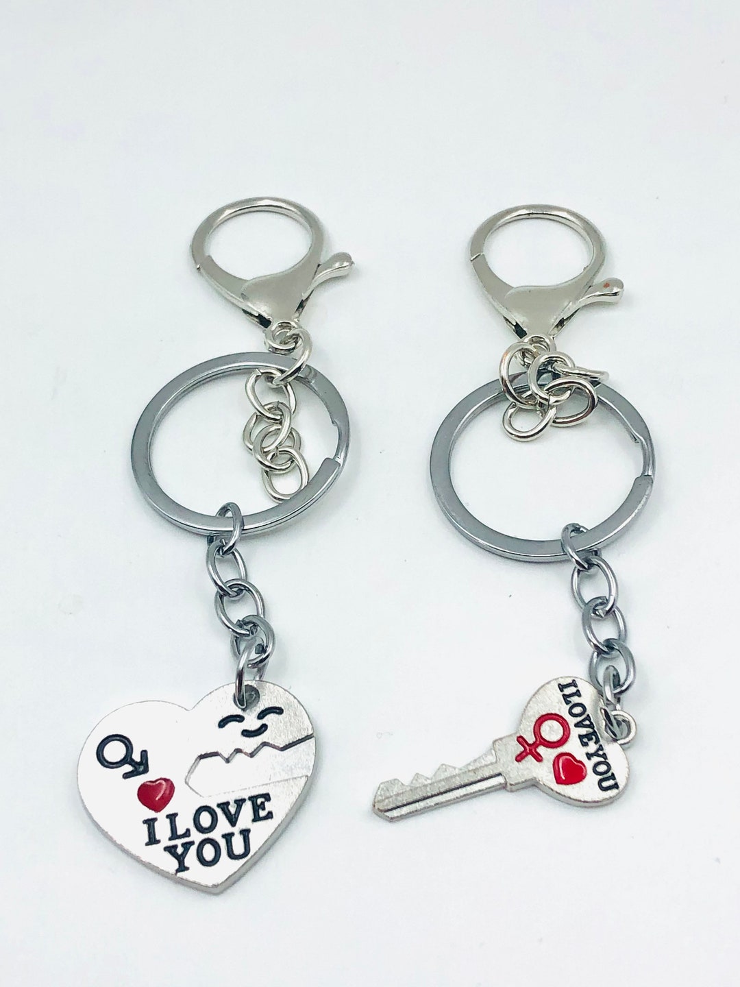 Couple Keychains His and Hers Keychain Lover Keychains Wife and Husband Keychain Long Distance
