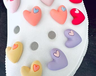 Valentine's Day Resin Heart Shoe Charms: Shoe Clips (2PC)