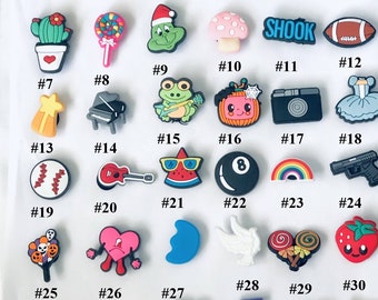 Rubber Shoe Charms: Multi Theme Shoe Decoration