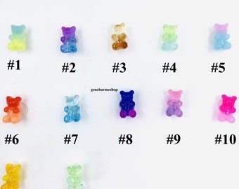 Jelly Bear Shoes Charms | Nurse Shoes Charms | Charms for Shoes| Transparent Bear Charms |Tie Dye Shoe Charms | Jelly Bears Charms