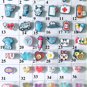 Adornos para zapatos con temática médica: adornos para zapatos de enfermera, adornos para zapatos de médico, adornos para zapatos de resina con forma de corazón, adornos para zapatos con animales adorables, adornos para zapatos de resina con forma de gato.