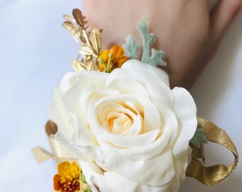 Corsage  Artificial Flower | Graduation and Prom Accessories | Prom Wristbands | Wedding Corsage | Bridal Flower | Brides maid flower