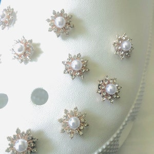 Alloy Rhinestones Shoe Charms|ABS Faux Pearl Charm | Rhinestone Flower Shoe Charms | Alloy Charms| Nurse Clog Charms | Shoe Decoration