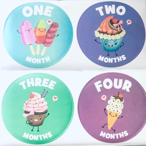 12 PC Baby Meilenstein Monat Aufkleber | Baby Fortschritt Aufkleber | Flaschenaufkleber | Baby Tragetasche Dekor|Skateboard Dekor