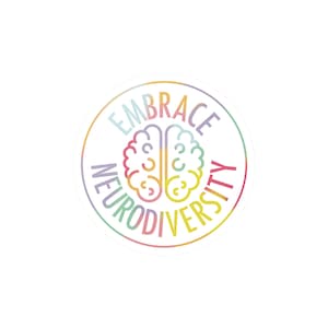 Embrace Neurodiversity Vinyl Decal Pastel, Waterproof, Bumper Sticker, Vinyl Sticker, Advocacy Sticker image 3