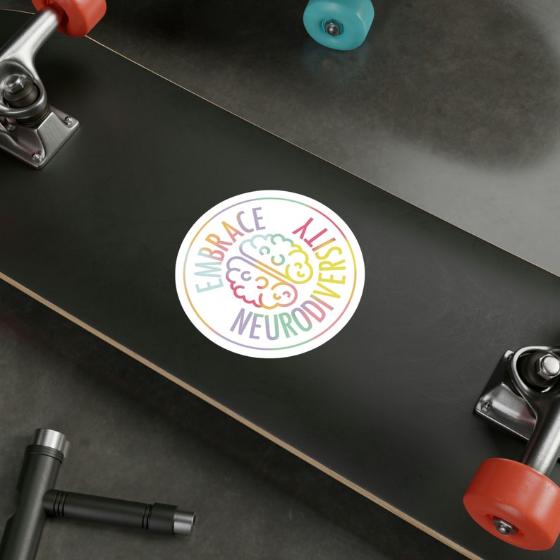 Embrace Neurodiversity Vinyl Decal Pastel, Waterproof, Bumper Sticker, Vinyl Sticker, Advocacy Sticker image 7