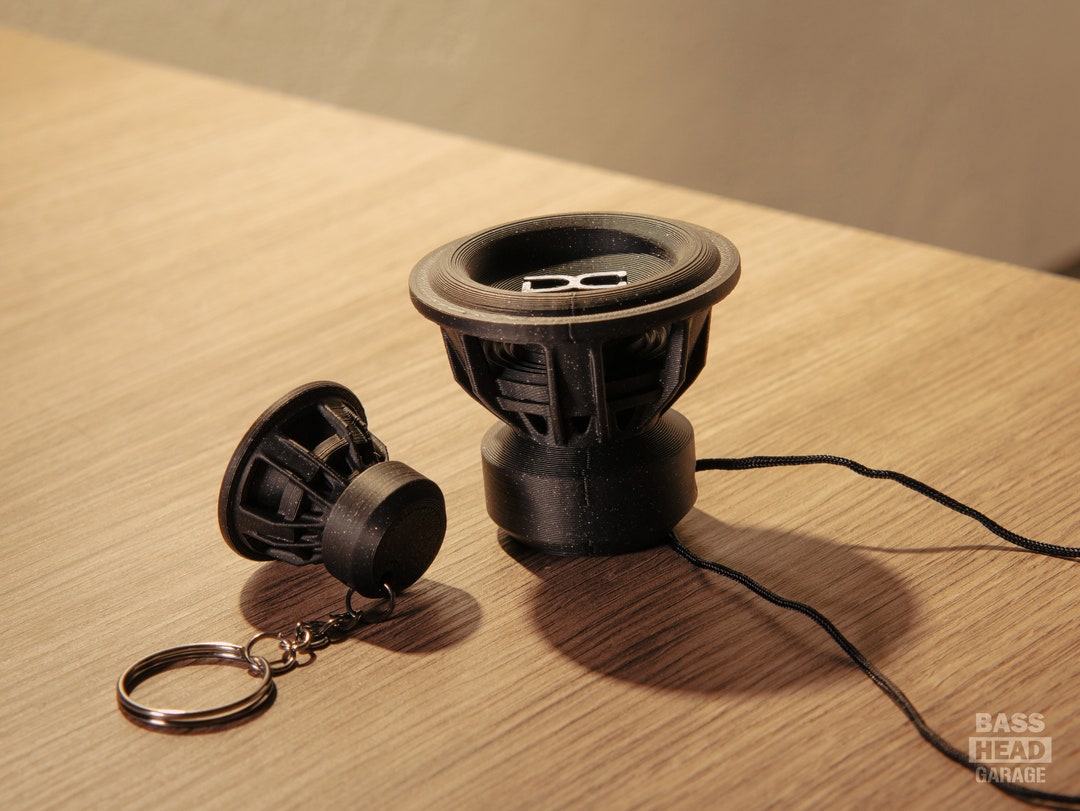 DC AUDIO - 3D Printed Subwoofer Keychain / Rear View Mirror