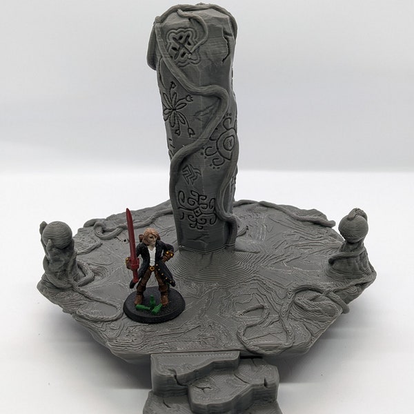 Nature obelisk/carved pillar and platform terrain for DnD/Warhammer/ Pathfinder/Aos/TTRPG