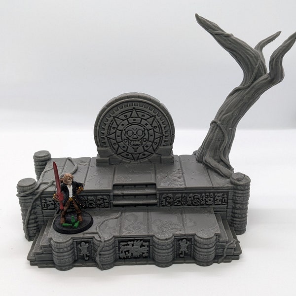 Nature alter/dais to forgotten gods gaming terrain, suitable for RPGs/DnD/Pathfinder/Warhammer/AoS