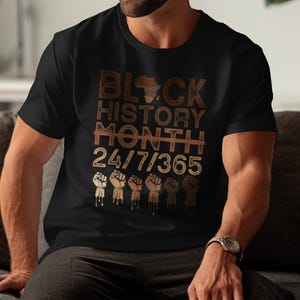 Schwarze Geschichte Monat T-Shirt, Afrikanische Karte Shirt, Gleichheit Shirt, 24 7 365 Shirt, Ermächtigung T-Shirt, Raed Fist Tee, BHM T-Shirt