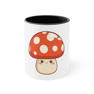 Mushroom Lovers Gift, Mushroom Mug, Cottagecore Mug,  Mushroom Coffee Mug, Mushroom Print, Mushroom Desk Decor, Ceramic Mushroom Mug