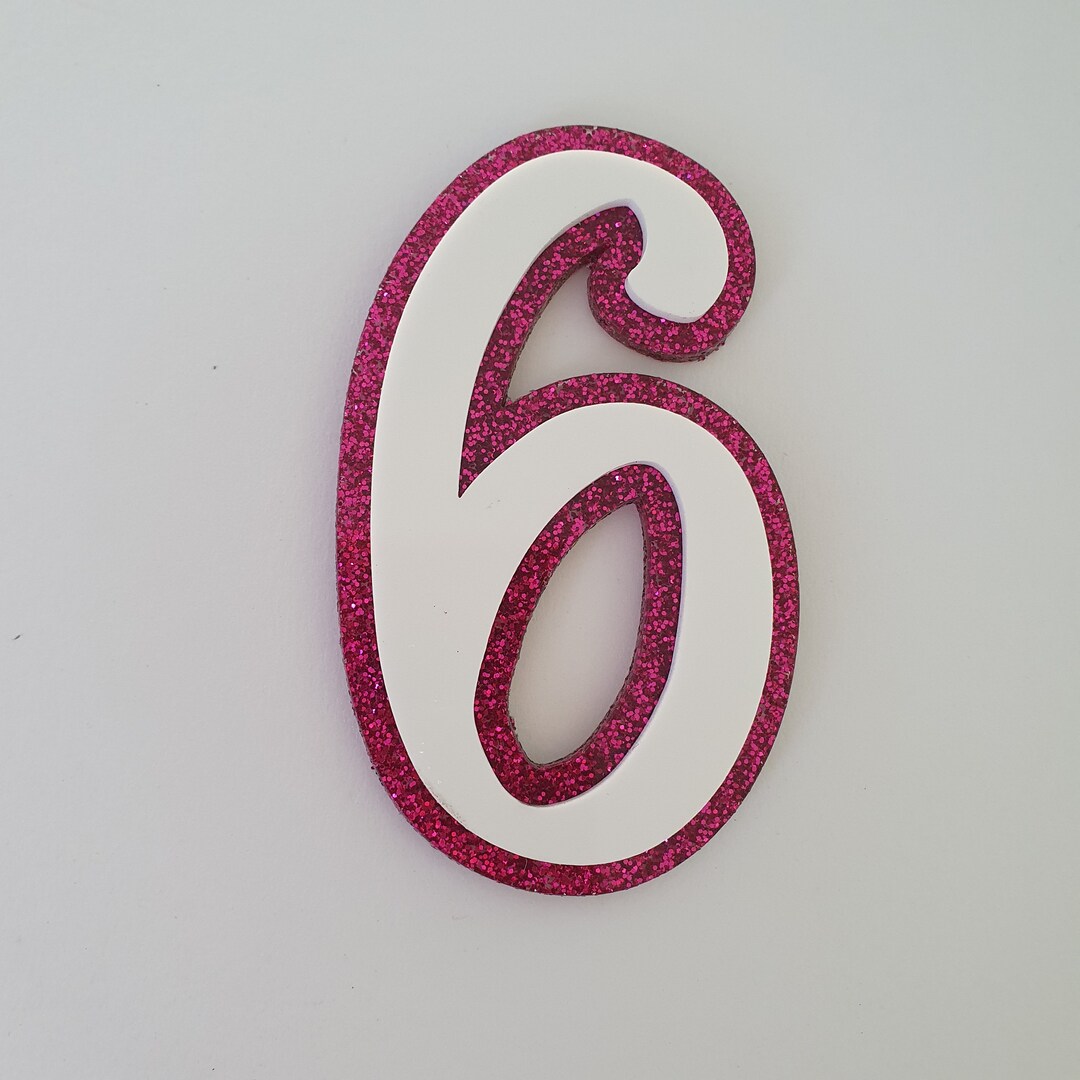Pink & White Barbie Inspired Number Cake Topper - Etsy