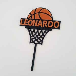 Basketball Theme Cake Topper- With Name