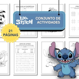 Lilo and Stitch coloring book. Stitch school activity for kids. Stitch coloring sheet.