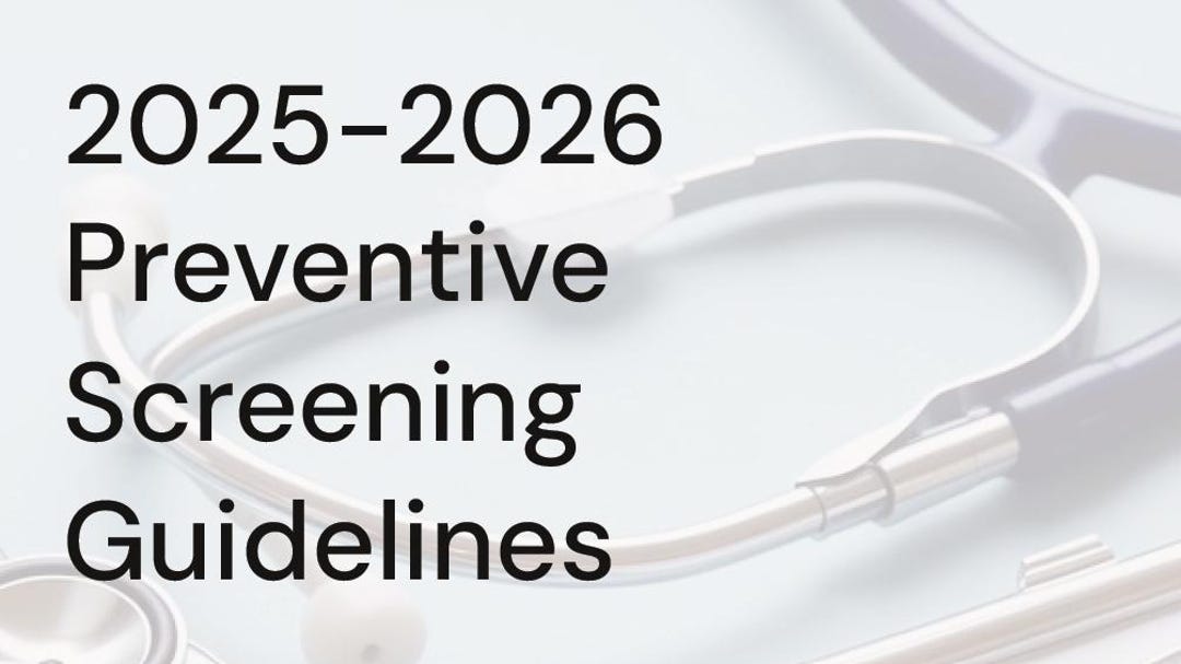Preventative Testing 2025-2026 Preventative Screening Guidelines - Etsy