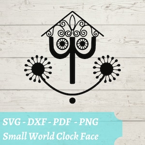 Small World Clock Face SVG - Disneyland Attraction Download Digital File - svg, dxf, pdf, and png