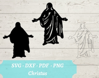 Jesus Christus religiöse Dekoration, Jesus Christus Download digitale Datei für glowforge - cricut - svg, dxf, pdf, png