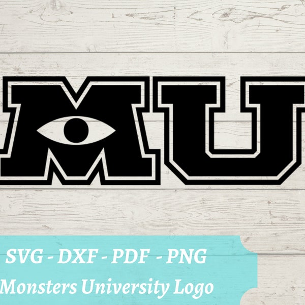 Monsters U SVG Laser Cut File, Monsters University Download Digital File - svg, dxf, pdf, and png