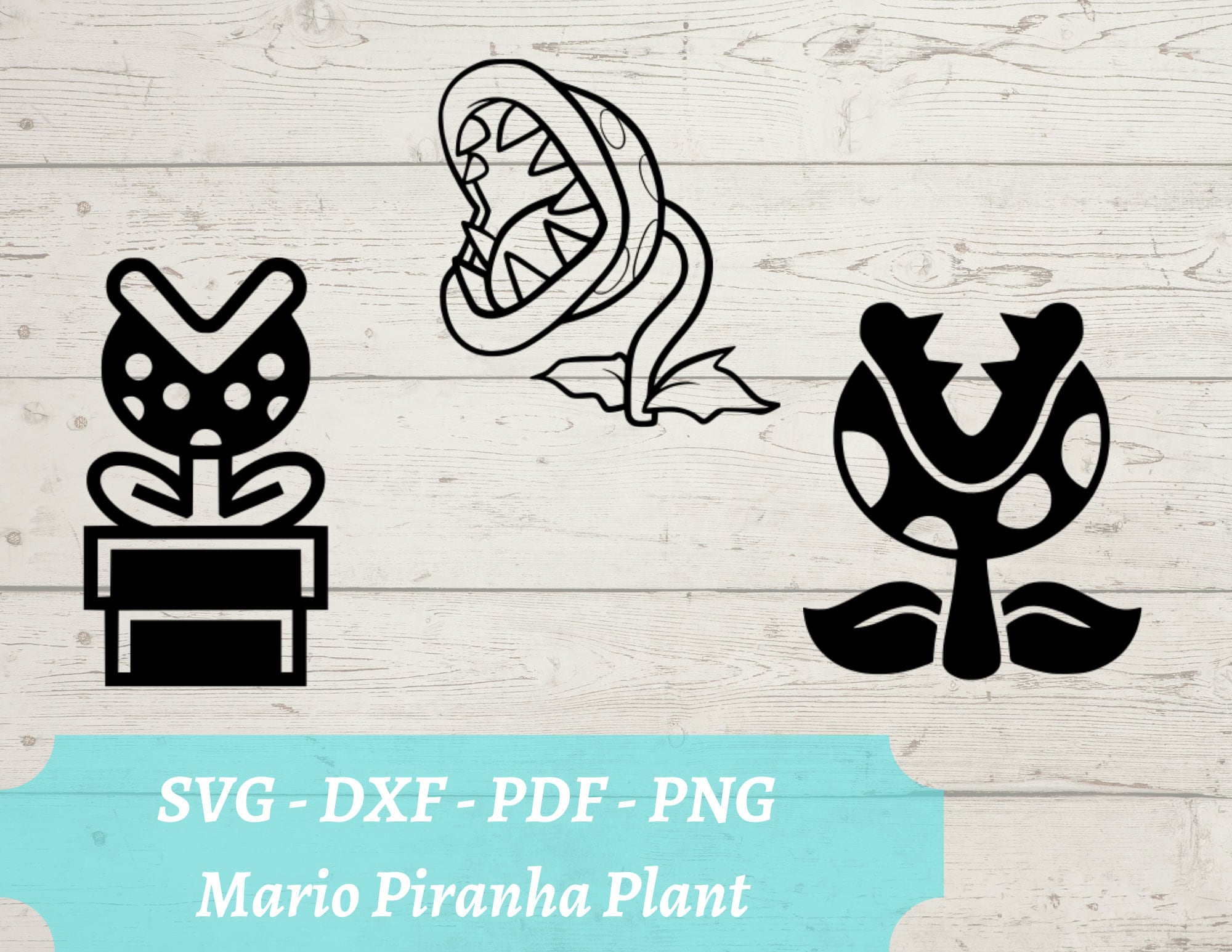 Mario Piranha Plant SVG File Video Game Piranha Flower From - Etsy ...