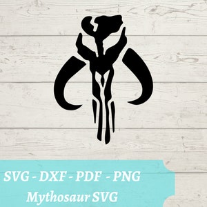 Mythosaur SVG File, Star Wars Boba Fett Mythosaur Skull Download Digital File - dxf, pdf, png - Cricut - Glowforge Laser Cut File