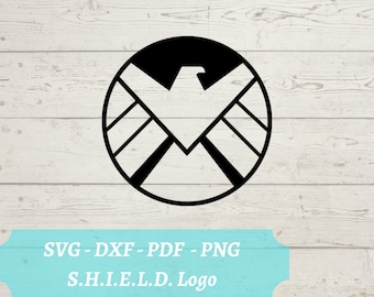 S.H.I.E.L.D. SVG File, Agents of SHIELD Download Digital File - dxf, pdf, png - Cricut - Glowforge Laser Cut File