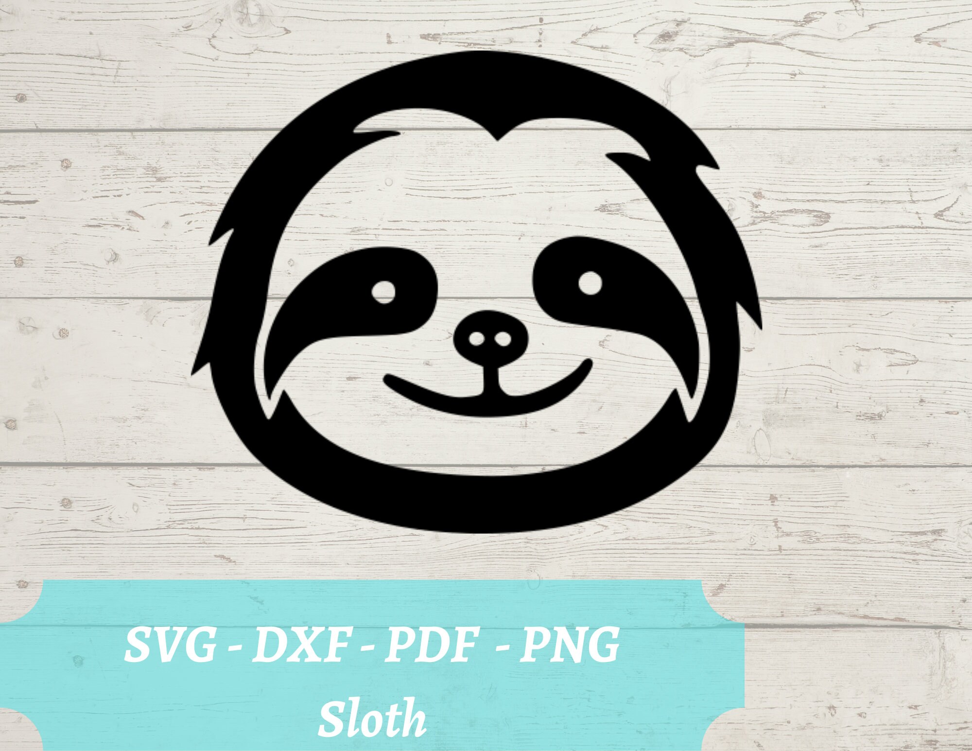 Sloth face drawing - Etsy México, image size:2000x1545