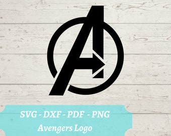 Avengers Symbol SVG File, Avengers  Emblem - Insignia Download Digital File - dxf, pdf, png - Cricut - Glowforge Laser Cut File
