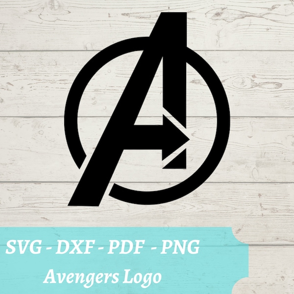 Avengers Symbol SVG File, Avengers  Emblem - Insignia Download Digital File - dxf, pdf, png - Cricut - Glowforge Laser Cut File