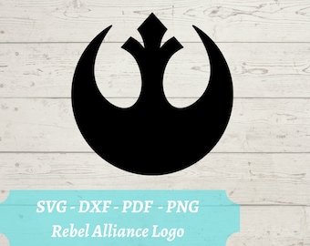Rebellalliansens symbol SVG-fil, Star Wars rebellikon nedladdning digital fil - dxf, pdf, png - Cricut - Glowforge laserskuren fil