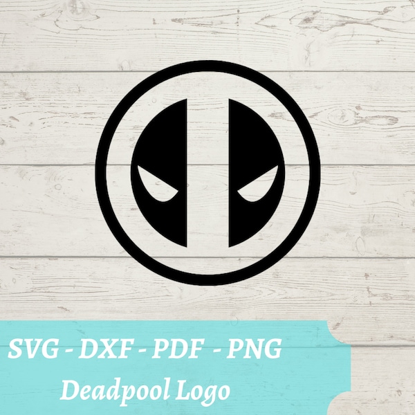 Deadpool Symbol SVG File, Deadpool emblem Digital File - dxf, pdf, png - Cricut - Glowforge Laser Cut File - Merc with a Mouth