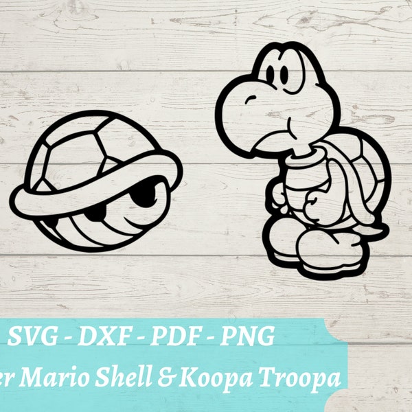 Shell from Super Mario and Koopa Troopa SVG File, Red Shell Green Shell, Download Digital File - svg, dxf, pdf, and png.