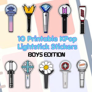 Seventeen Kpop Name Digital Printable Stickers - Etsy