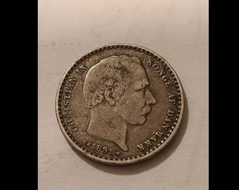 1891 Denmark 25 Erz (SEHR SCHÖN)