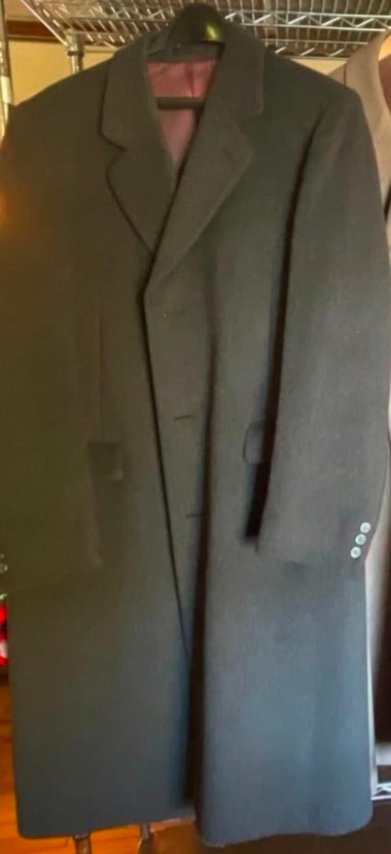 Men's Long Dress Coat - Italian Cashmere & Made in Bulgaria! Rare Regal Piece!