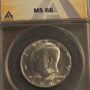 1984-D Kennedy Half Dollar - ANACS GRADED MS66!!!