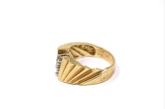 Awesome Men's North-South 14KT Gold & Diamond Fas… - image 4