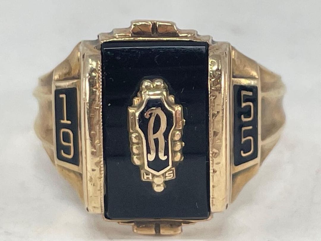 Antique Gold Men's Class Ring Etsy
