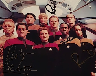 Star Trek Voyager VIER Autogramme des Hauptcharakters (Chakotay/Tuvok/Paris/Torres)!