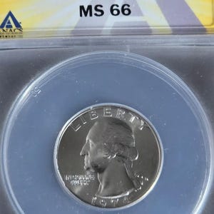 1974-D Washington Quarter ANACS GRADED MS66!!!