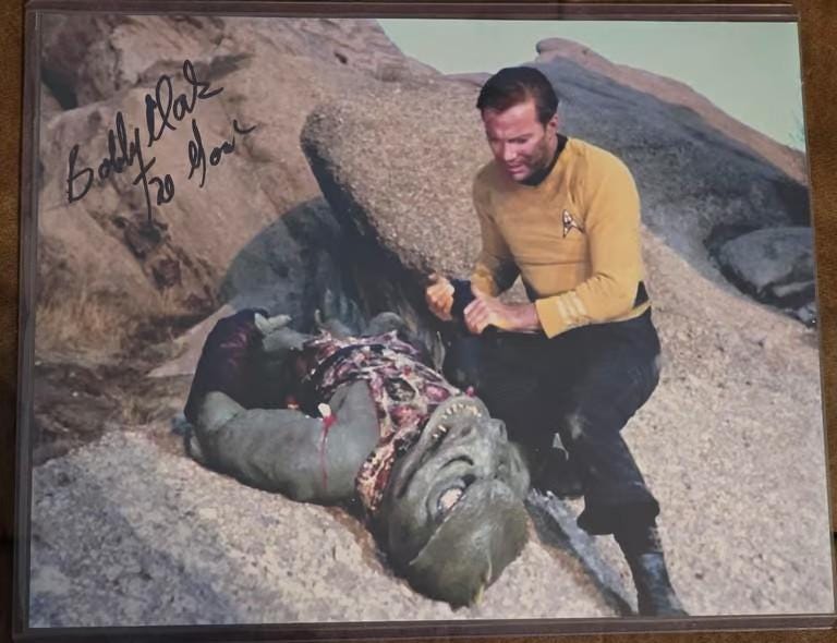 Bobby Clark "Gorn Captain" 11x14 AUTOGRAPHED Episode Star Trek Kirk Shatner-RARE