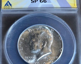 1965 SMS Kennedy Half Dollar - SP66! Beautiful GEM BU Coin!