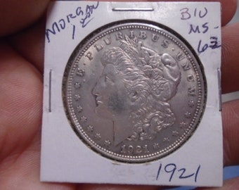 1921 Morgan Silver Dollar - BU/MS63!!!