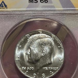 1984 D 50c MS66 Kennedy Half Dollar ANACS Certified - Impeccable Coin!