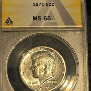 1971 Kennedy Half Dollar - ANACS GRADED MS65!!!